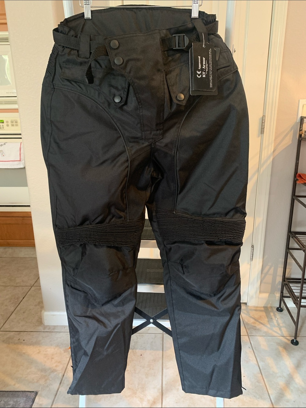 Men's Black Motorcycle Textile Pants - Jafrum Size M- NWT